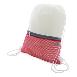 Mochila saco con salida para auriculares publicitaria